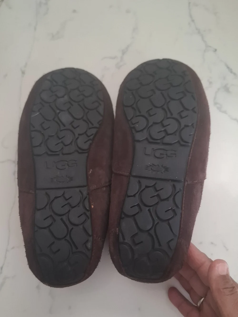 UGG Men's Dark Brown Slip-On Moccasins